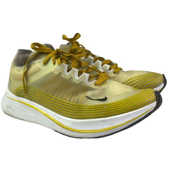 Nike Zoom Fly SP Mens 8 Dark Citron Running Sneakers AJ9282-300 shoe Athletic - Picture 1 of 16